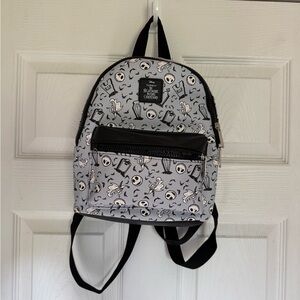 Bioworld The Nightmare Before Christmas Gray & Black Mini Backpack